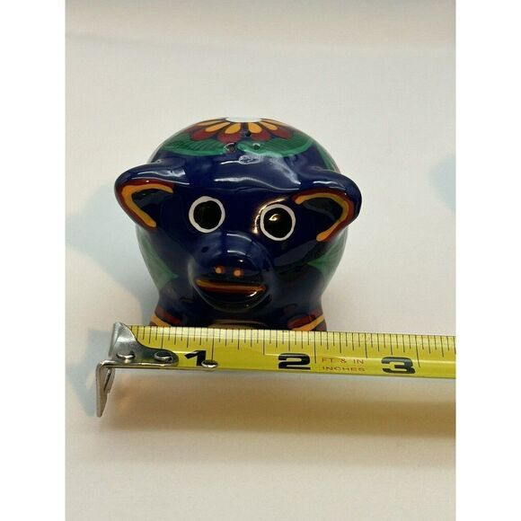 Salt And Pepper Shakers Televera Mexico Signed Mexican Pottery Pigs‎ Colorful - Picture 9 of 10